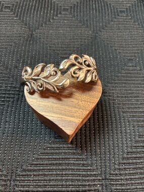 Brighton Leaf Motif Silver-Tone Cuff Bracelet